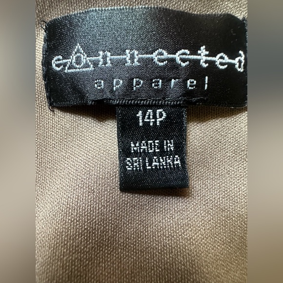 Connected Apparel Maren Gold Cowl Floor Length Dress Size 14P - Picture 4 of 6